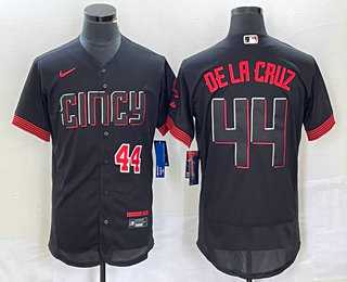 Men's Cincinnati Reds #44 Elly De La Cruz Number Black 2023 City Connect Flex Base Stitched Baseball Jersey4,We sell and wholesale Men's Cincinnati Reds #44 Elly De La Cruz Number Black 2023 City Connect Flex Base Stitched Baseball Jersey4 on line form chian!